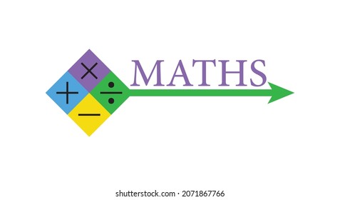 Illustration of math school logo template element, Calculator logotype icon isolated on white background.  Accounting symbol.  Business calculations, mathematics, education and finance. design vector