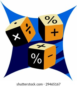 Illustration of mathematical cubes	