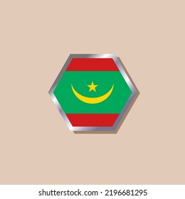 Illustration of Mauritania flag Template