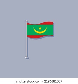 Illustration des Musters für die Flagge Mauretaniens