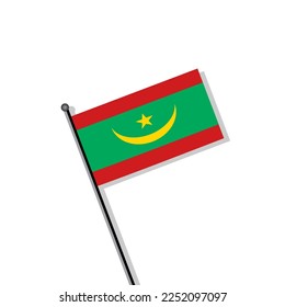 Illustration of Mauritania flag Template
