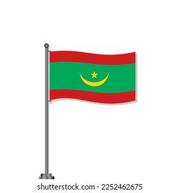 Illustration of Mauritania flag Template