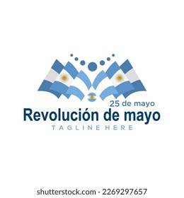 illustration May 25 Revolution Day. Día de la Revolución de Mayo. May Revolution of Argentina.