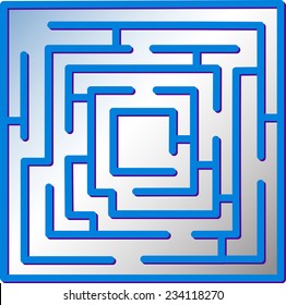 Illustration of a maze puzzle