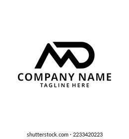 illustration MD , DM logo design and symbol