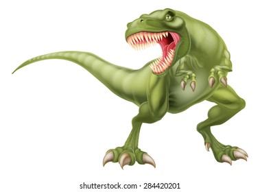 An illustration of a mean looking tyrannosaurs rex t rex dinosaur 