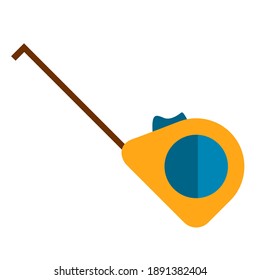 Illustration of measure roulette. Tool for repair and construction.