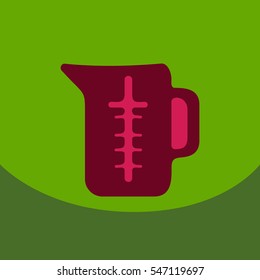 Illustration of the measuring jug icon water vessel