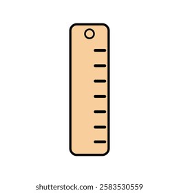 Illustration of a Measuring Ruler Icon