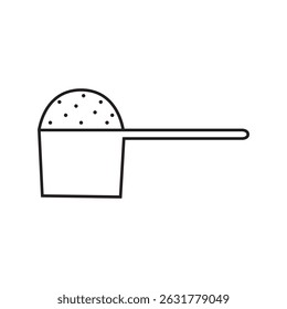 Illustration of Measuring Scoop with Powder