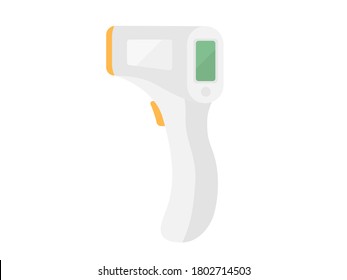 Illustration measuring with a thermometer.
