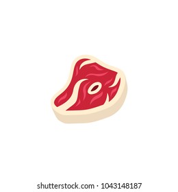 illustration of meat, Meat Icon, meat object, flat realist