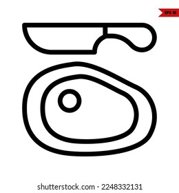 Illustration of Meat Line Icon