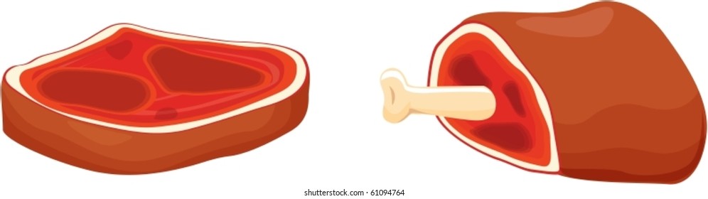 illustration of a meat on a white background