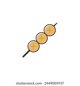 Illustration meatball with blank background