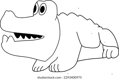 illustration of a meat-eating animal, namely a crocodile
