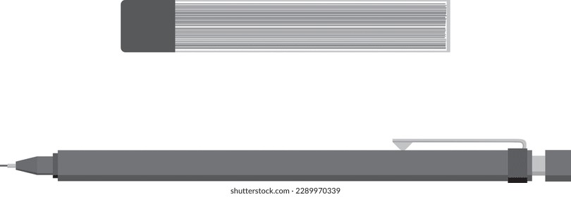 Illustration of a mechanical pencil and replacement lead