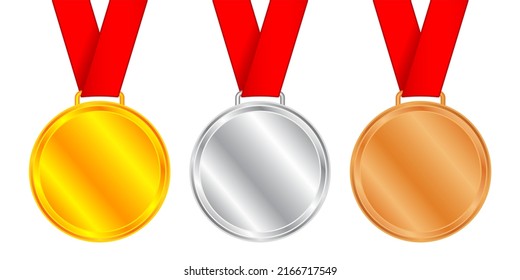 Illustration of a medal icon set