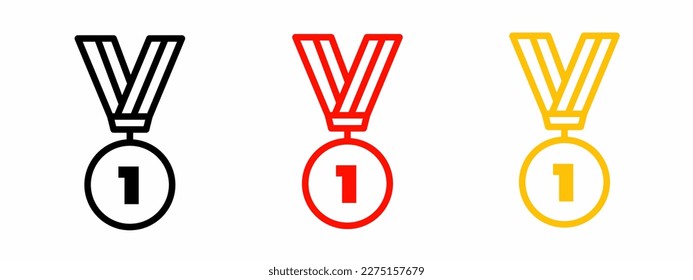 Illustration medal icon. Stock vector illustration.
