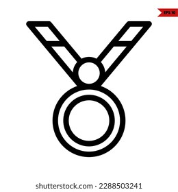 illustration of medal line icon 