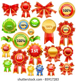 illustration of medals on isolated white background
