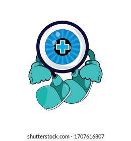 Illustration of an medic eye character mascot