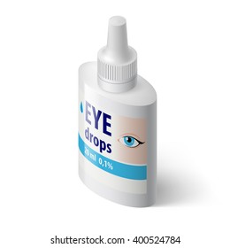 Illustration of Medical Bottle for Eye Drops