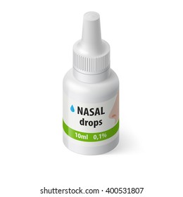 Illustration of Medical  Bottle for Nasal Drops