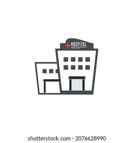 Illustration of medical concept with hospital building in flat style. Suitable for precentasi infographic resources.