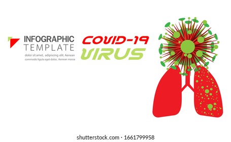  illustration medical disease  covid-19 virus. modern design idea  concept vector,infographic template,flat design.