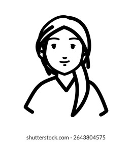 Illustration of medical doctor staff  in vector doodle line art style. High resolution and editable icon perfect for sticker, journal, symbol, logo, design element or poster in hospital or clinic