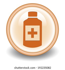 illustration of medical glass bottle 