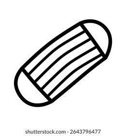 Illustration d'un masqueur de santé médicale en style Image vectorielle doodle line art. Icône haute résolution et modifiable parfaite pour autocollant, journal, symbole, logo, élément de conception ou affiche dans un hôpital