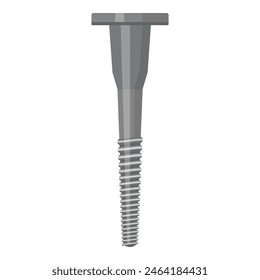 Illustration of medical implant screw used in orthopedic surgery for bone fixation and joint replacement, made of durable titanium alloy