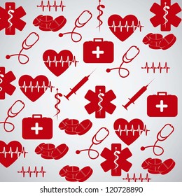 Illustration of Medical Logo Vector, in red color, vector illustration