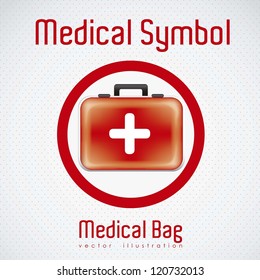 Illustration of Medical Logo Vector, in red color, vector illustration