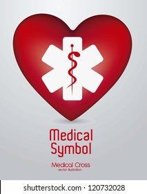 Illustration of Medical Logo Vector, in red color, vector illustration