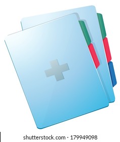 Illustration of a medical record on a white background