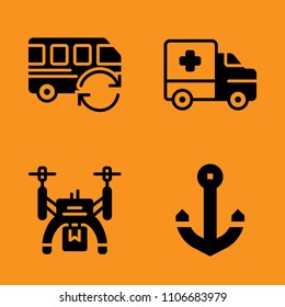illustration, medical, secure and accessibility icons set. Vector illustration for web and design