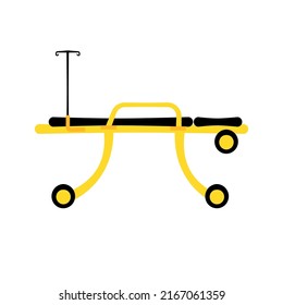 illustration of the medical wheel stretcher, ambulance stretcher  illustration on isolation background.