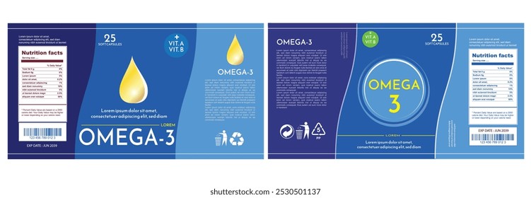 Illustration of Medicine Bottle Label Mockup. equipped with a phi measurement guide to find the diameter and circumference of the bottle circle. 