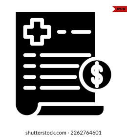 illustration of medicine report glyph icon
