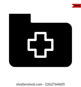 illustration of medicine report glyph icon