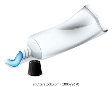 Illustration of a medicine tube on a white background