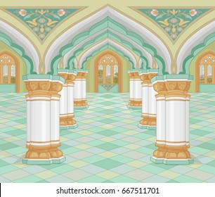 Illustration of medieval Arabic Palace