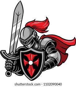 Illustration of a medieval Knight. 