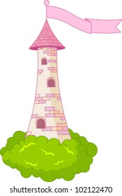 Illustration of Medieval Romantic Tower