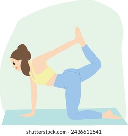 illustration, meditation, lifestyle, health, vector, training, woman, yogi, girl, relaxation, fitness, body, sport, spiritual, healthy, workout, relax, human, wellness, design, flexibility, exercise, 