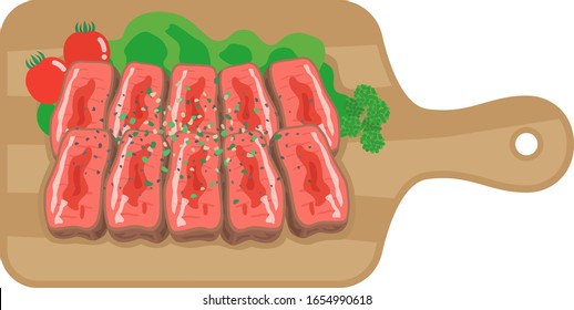 
Illustration of a medium steak.