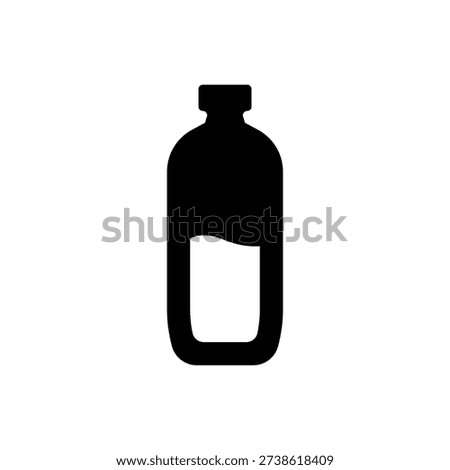Illustration of a medium-sized glass bottle vector